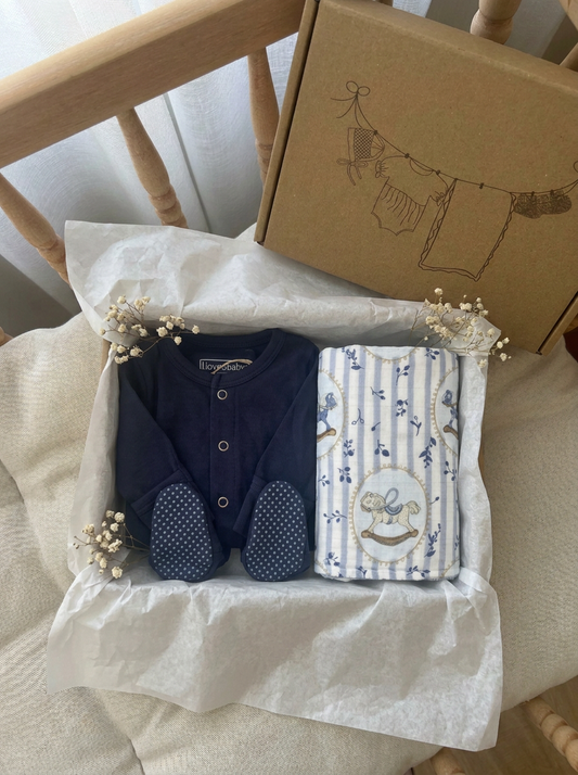 Baby Gift Hamper - The Little Rocking Horse Blue Baby Hamper