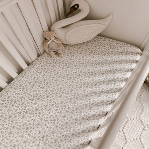 Fitted Cot Sheet in Darling Buds Floral