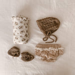 Fern Heirloom Knit Bonnet in Nougat