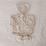 Genevieve Heirloom Knit Bonnet in Cream