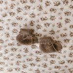 Heirloom Knit Alpaca Booties in Nougat