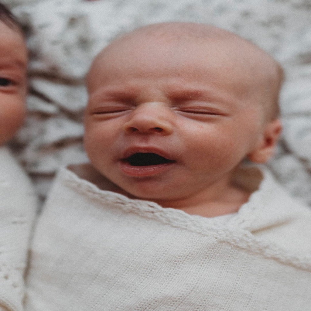 Heirloom Merino Wool Baby Blanket in Cream