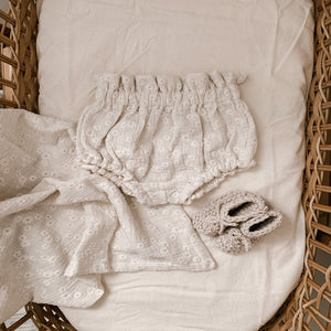 Embroidered Floral Muslin Bloomers