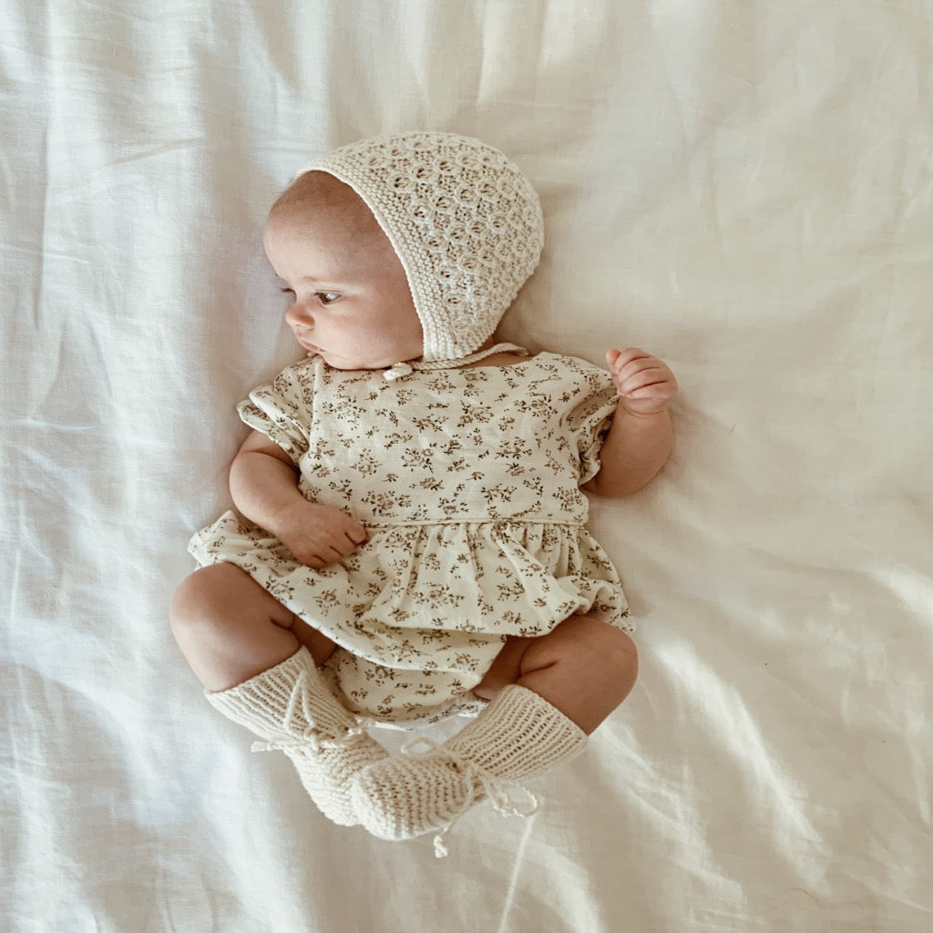Blue Daisy Wares Olivia Romper in Darling Buds