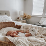Organic Gauze Cotton COT Blanket in Oat Milk