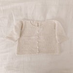 Organic Cotton Knit Cardigan in Cream