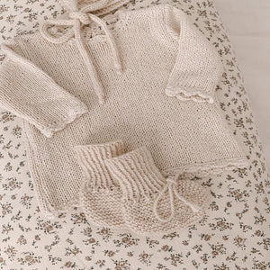 Heirloom Knit Alpaca Booties in Cream