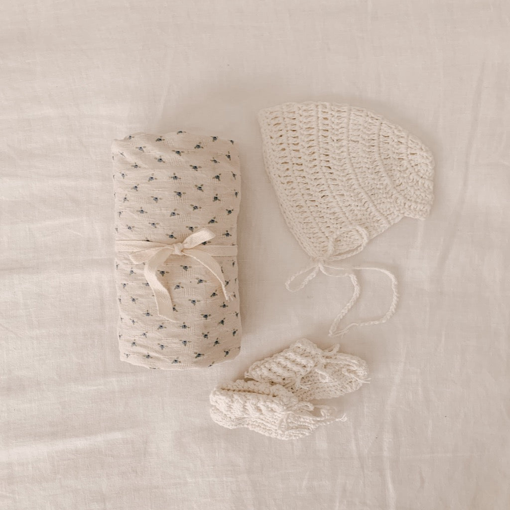 Organic Cotton Bonnet in Cream