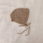 Organic Cotton Bonnet in Sand